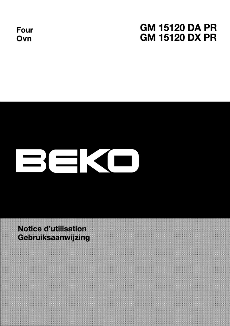 Page 1 de la notice Manuel utilisateur Beko GM 15120DA