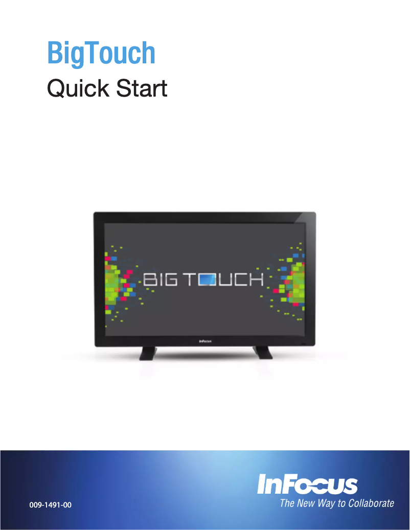 Image de la première page du manuel de l'appareil BigTouch INF8011