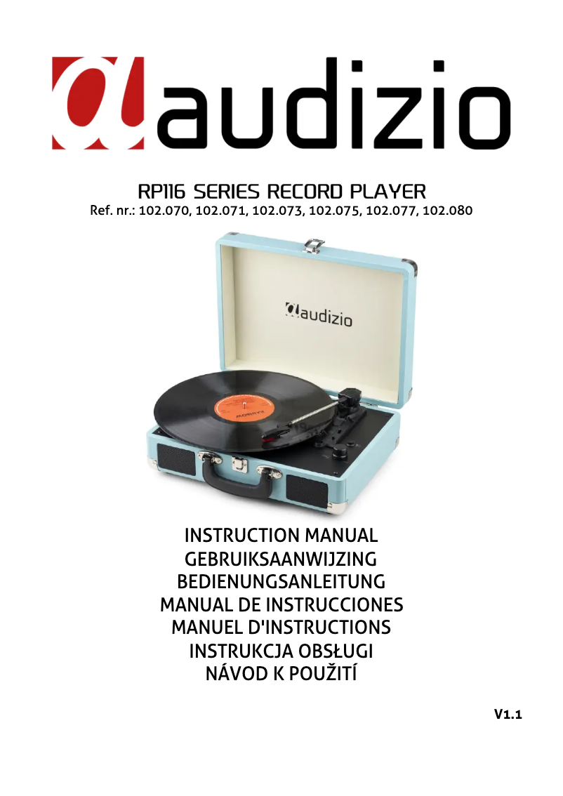 Page n°1 - Manuel utilisateur Audizio RP116CR