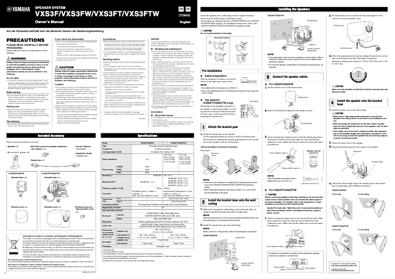 Image de la première page du manuel de l'appareil VXS3FT