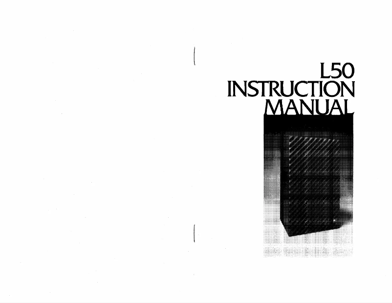 Image de la première page du manuel de l'appareil L50