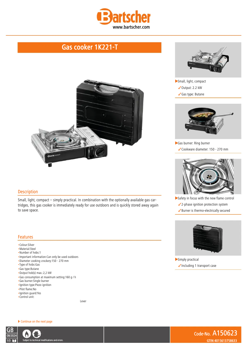 Image de la première page du manuel de l'appareil K221