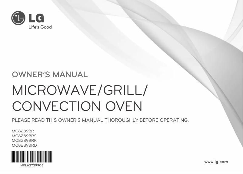 Page 1 de la notice Manuel utilisateur LG MC8289BR