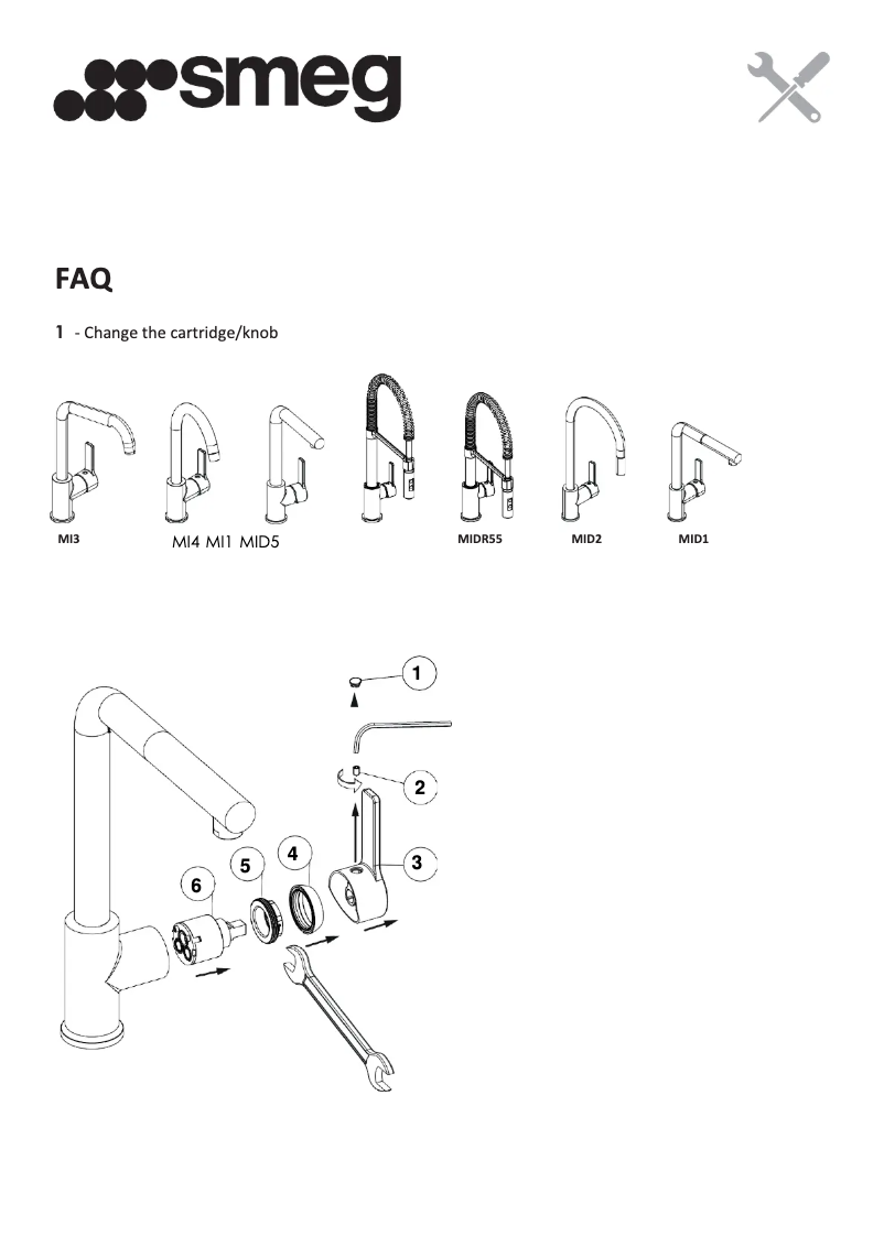 Page 1 de la notice Brochure Smeg MI1CR