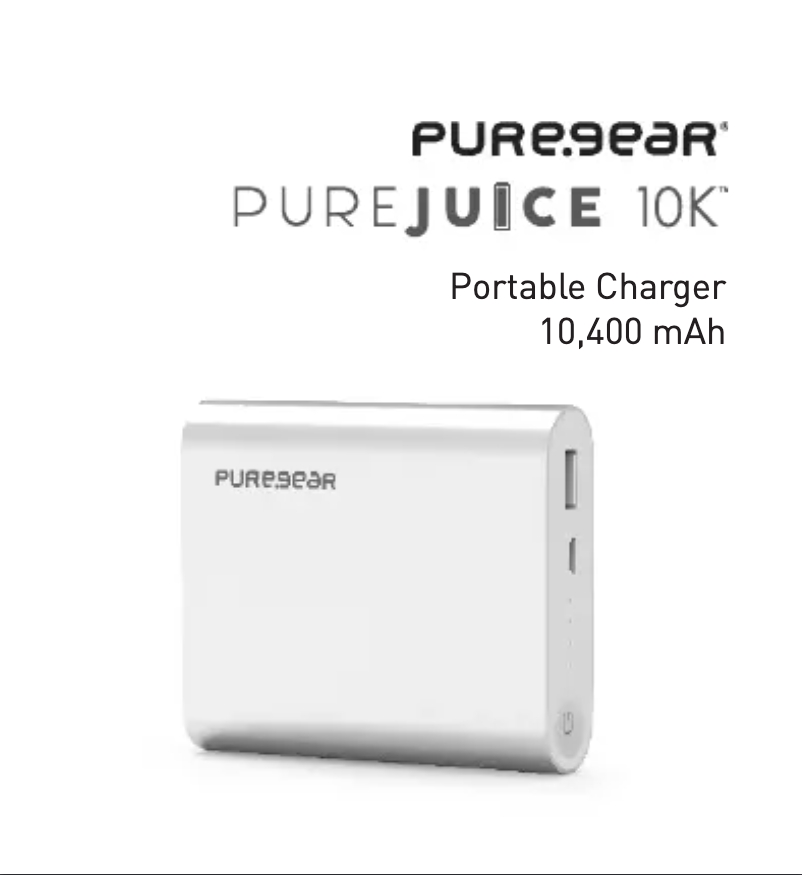 Page n°1 - Manuel utilisateur PureGear 61182PG