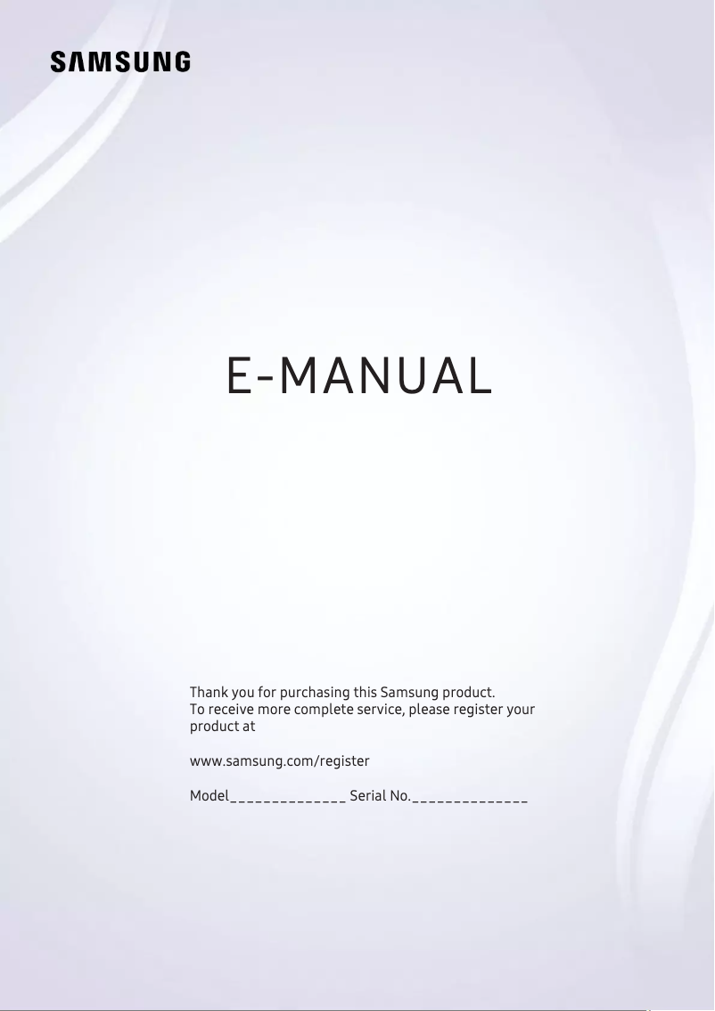 Page 1 de la notice Manuel utilisateur Samsung UA55MU7000G