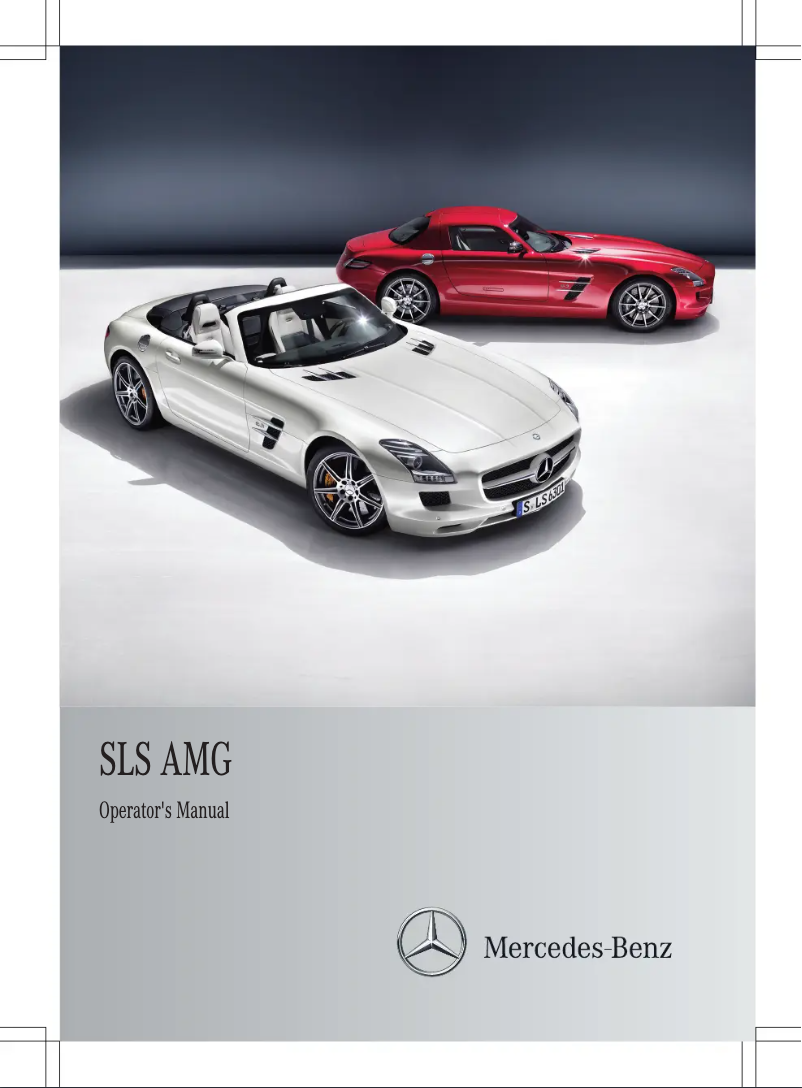 Image de la première page du manuel de l'appareil SLS AMG Roadster (2012)