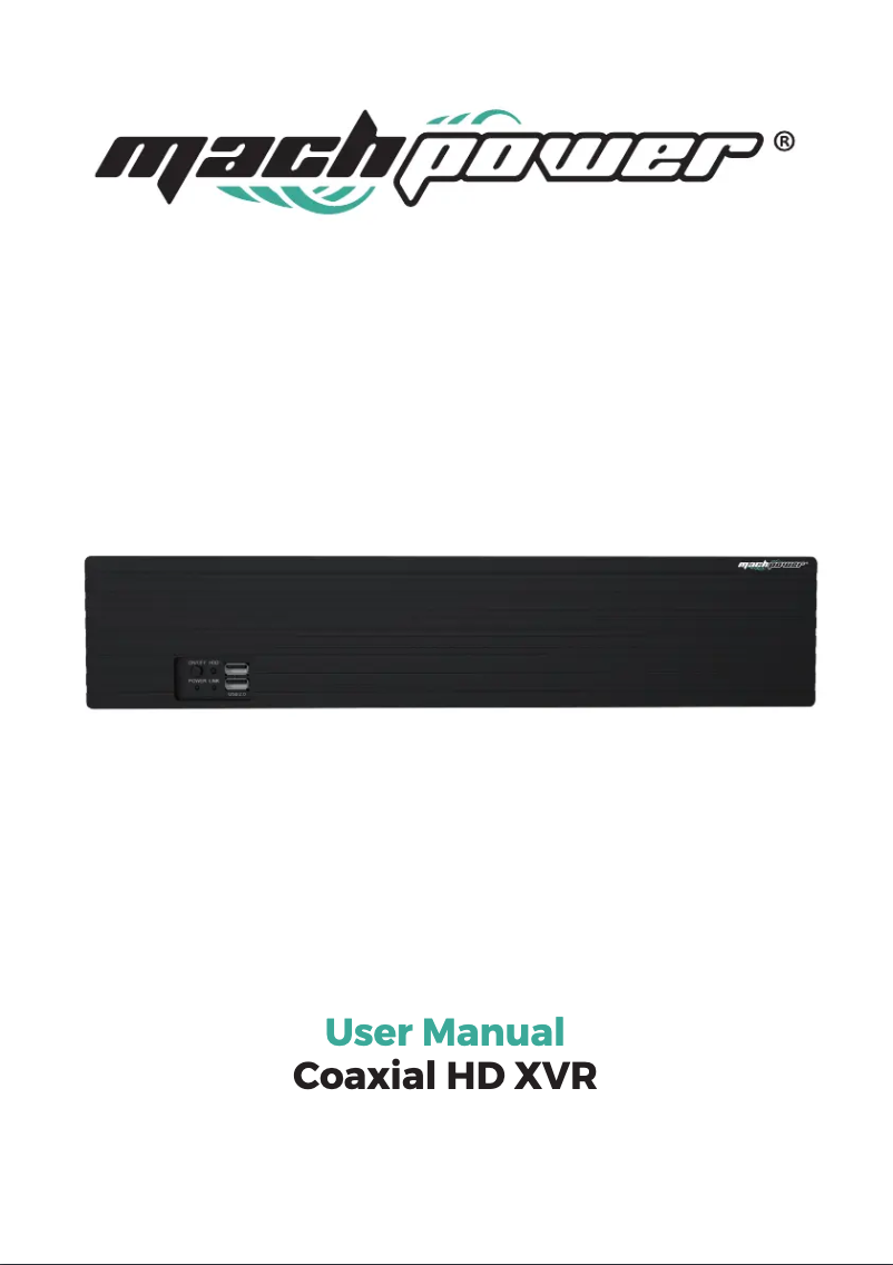 Page 1 of the manual User Manual Mach Power VS-NVR25C4K-310