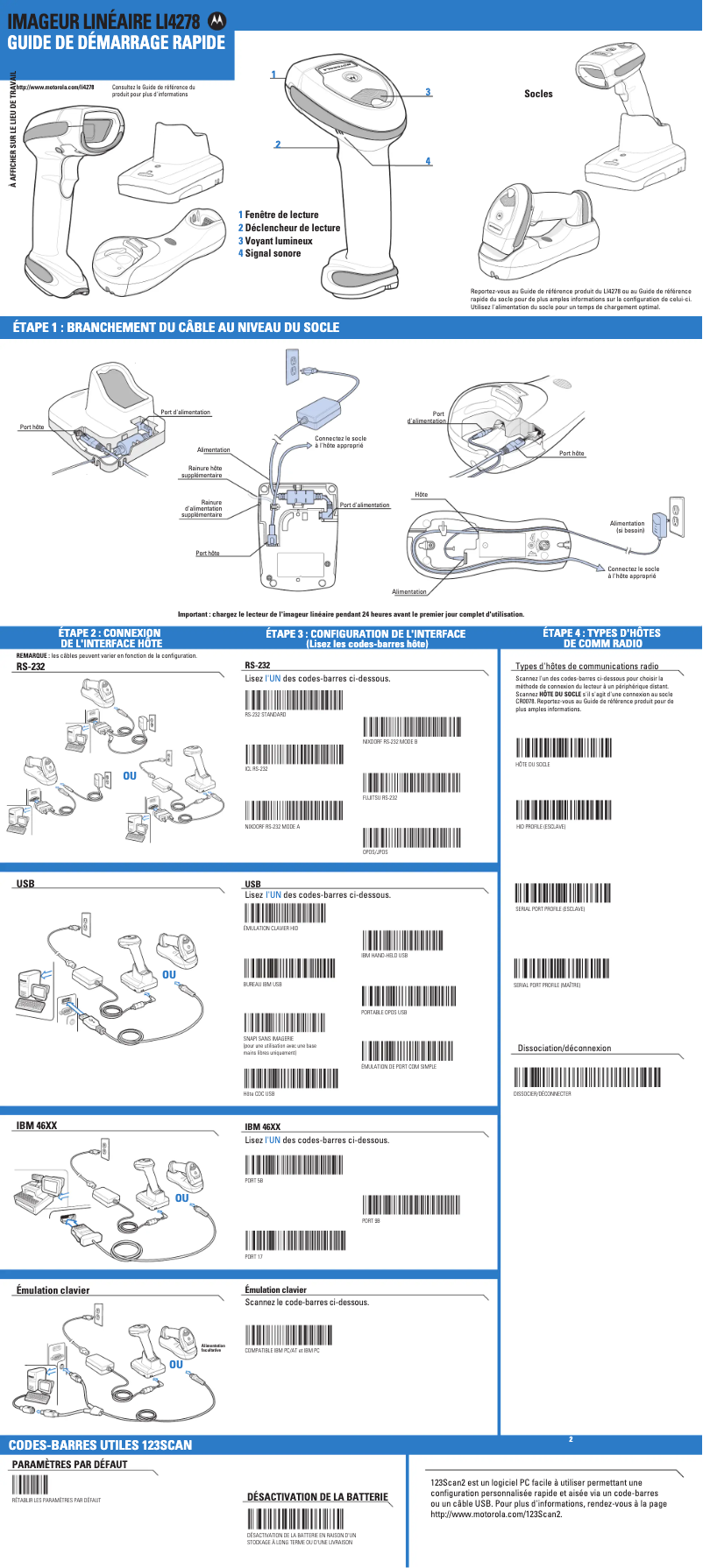 Page n°1 - Manuel utilisateur Zebra LI4278
