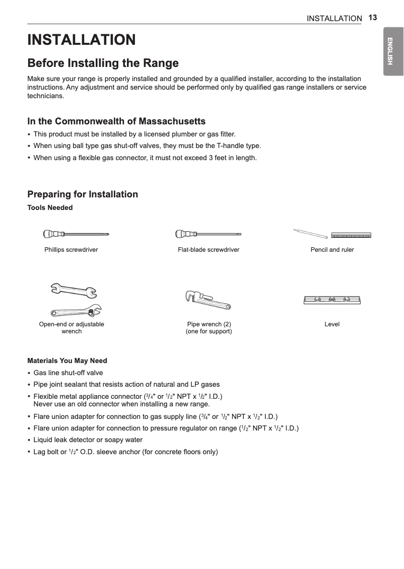 Página 1 del manual Guía de instalación LG LSG4513BD