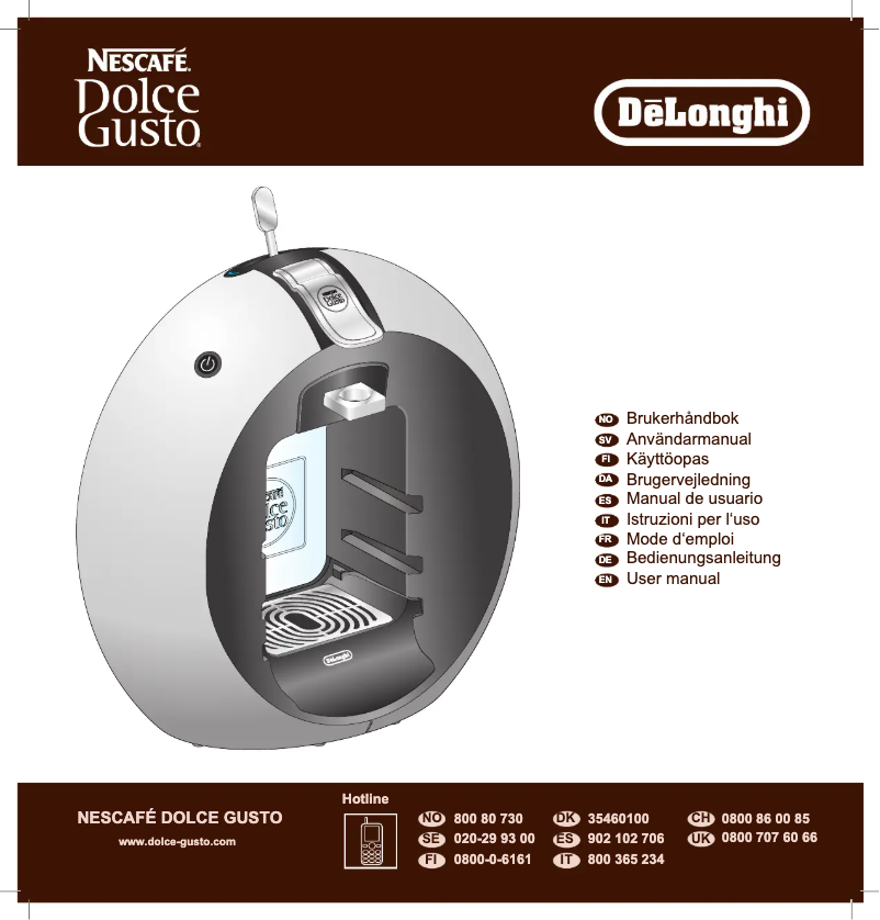 Page 1 de la notice Manuel utilisateur DeLonghi Circolo FS