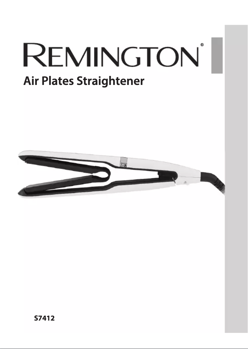 Page 1 de la notice Manuel utilisateur Remington Air Plates S7412