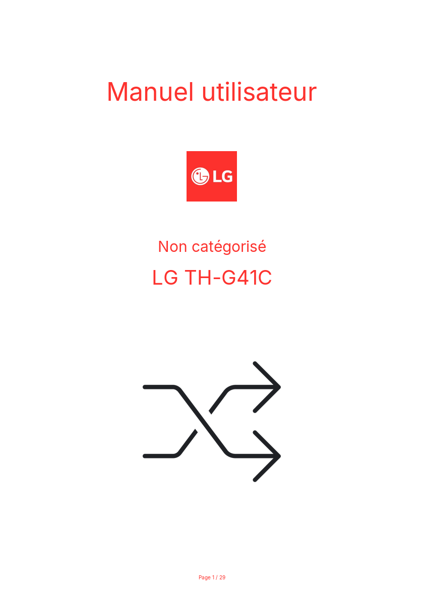 Image de la première page du manuel de l'appareil TH-G41C