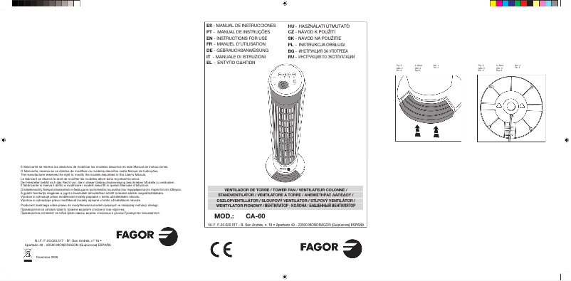 Página 1 del manual Manual de usuario Fagor CA-60