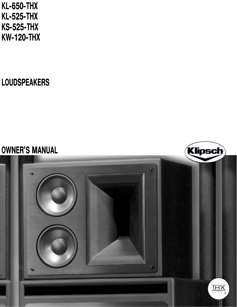 Página 1 del manual Manual de usuario Klipsch THX-5000-SUR