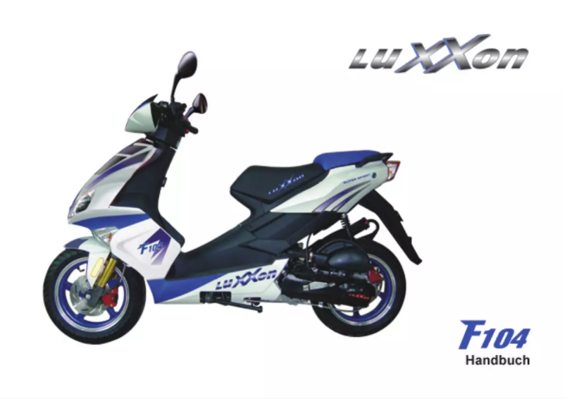 Page 1 de la notice Manuel utilisateur Luxxon F104