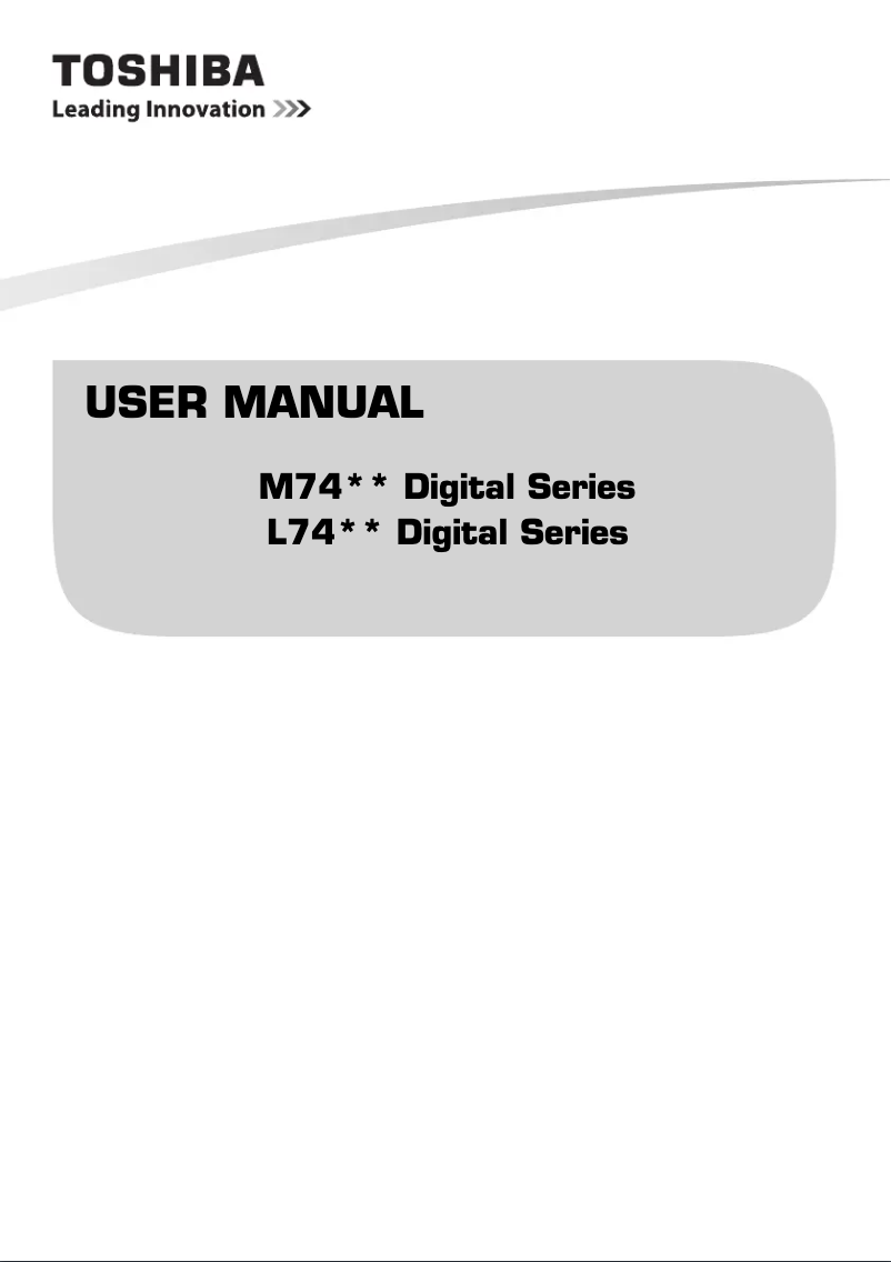 Página 1 del manual Manual de usuario Toshiba 47M7453