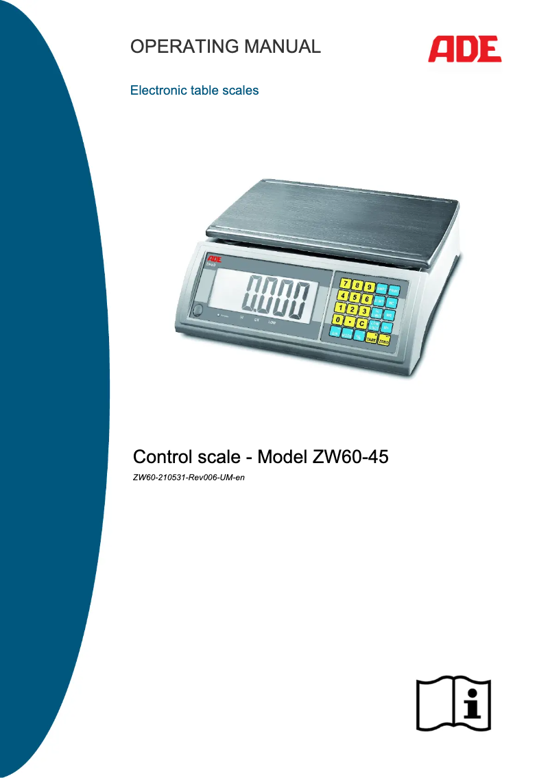 Page n°1 - Manuel utilisateur ADE ZW60-45