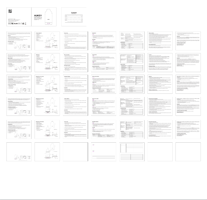 Page n°1 - Manuel utilisateur Aukey BE-A4