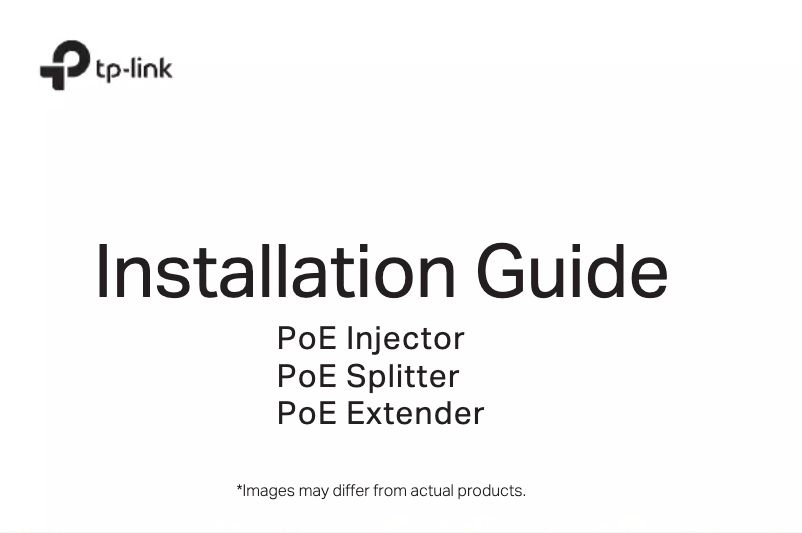 Page n°1 - Guide d'installation TP-Link TL-POE10R