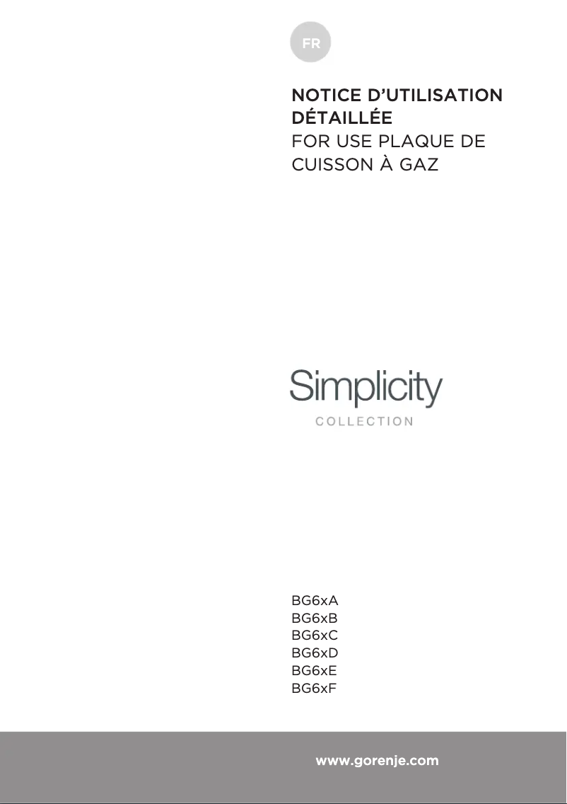 Image de la première page du manuel de l'appareil GW641SYB