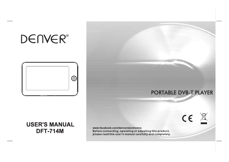 Page 1 de la notice Manuel utilisateur Denver DFT-714M