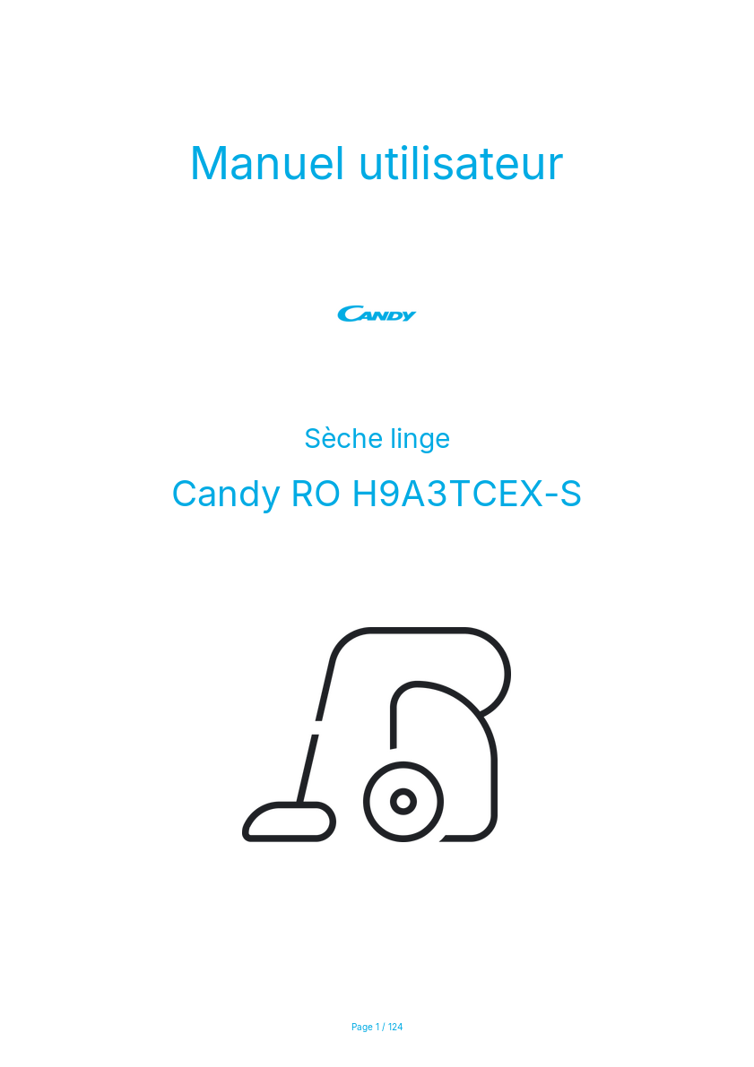 Page n°1 - Manuel utilisateur Candy RO H9A3TCEX-S