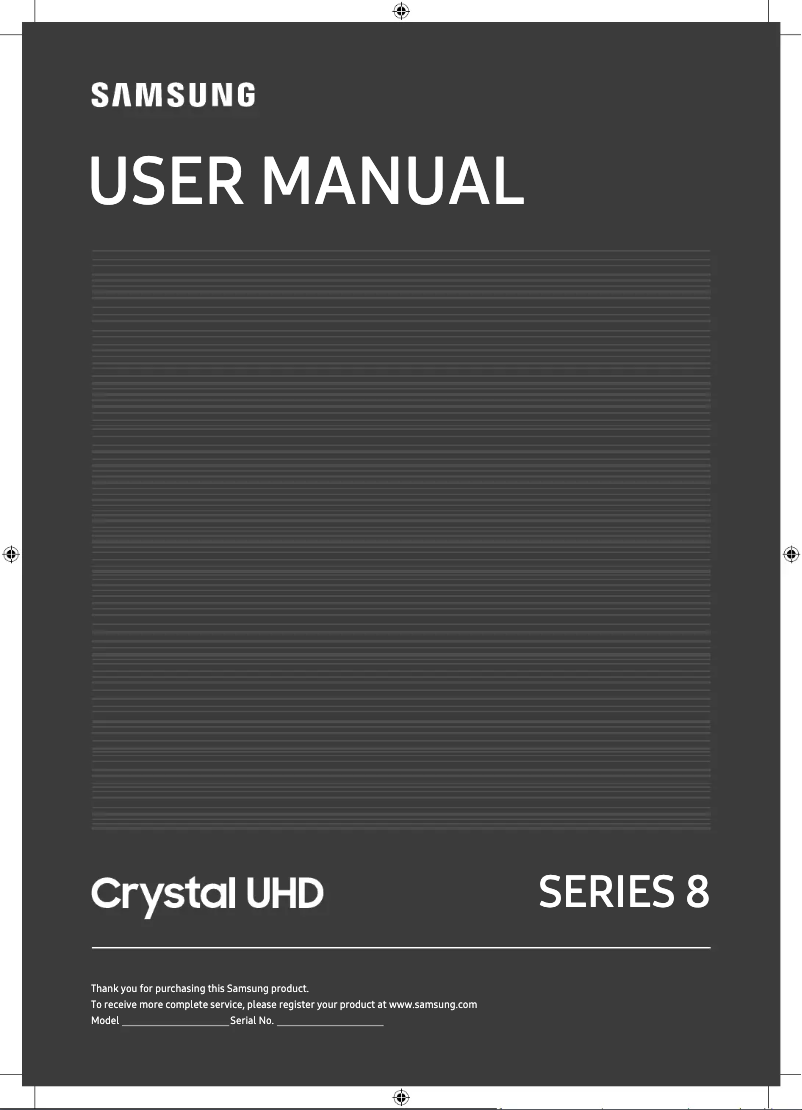 Page 1 de la notice Manuel utilisateur Samsung UA43TU8570U