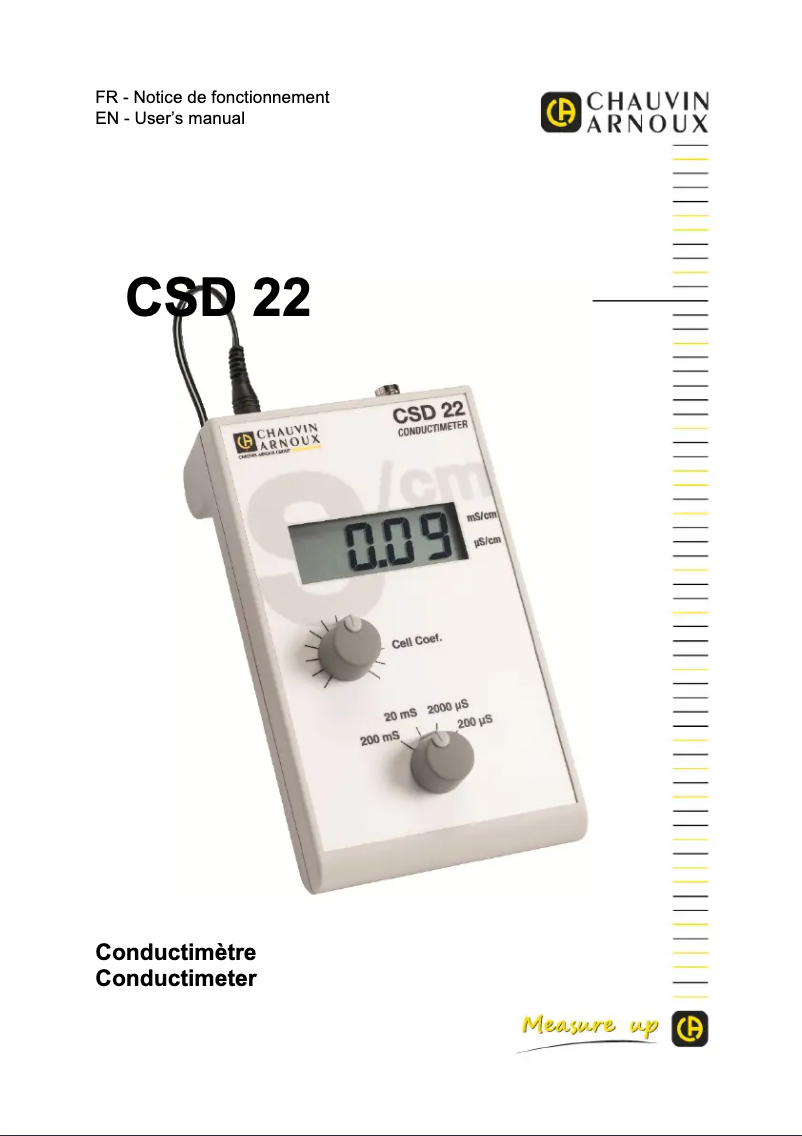 Image de la première page du manuel de l'appareil CSD22