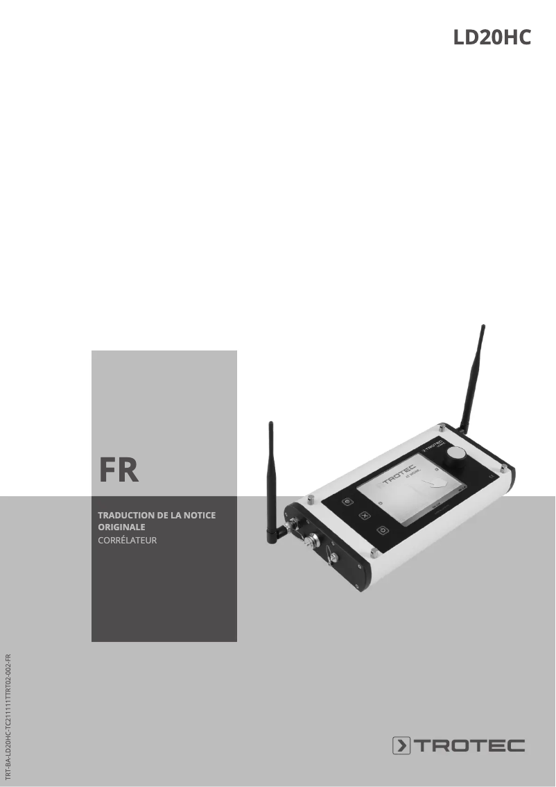 Page 1 de la notice Manuel utilisateur Trotec LD20HC
