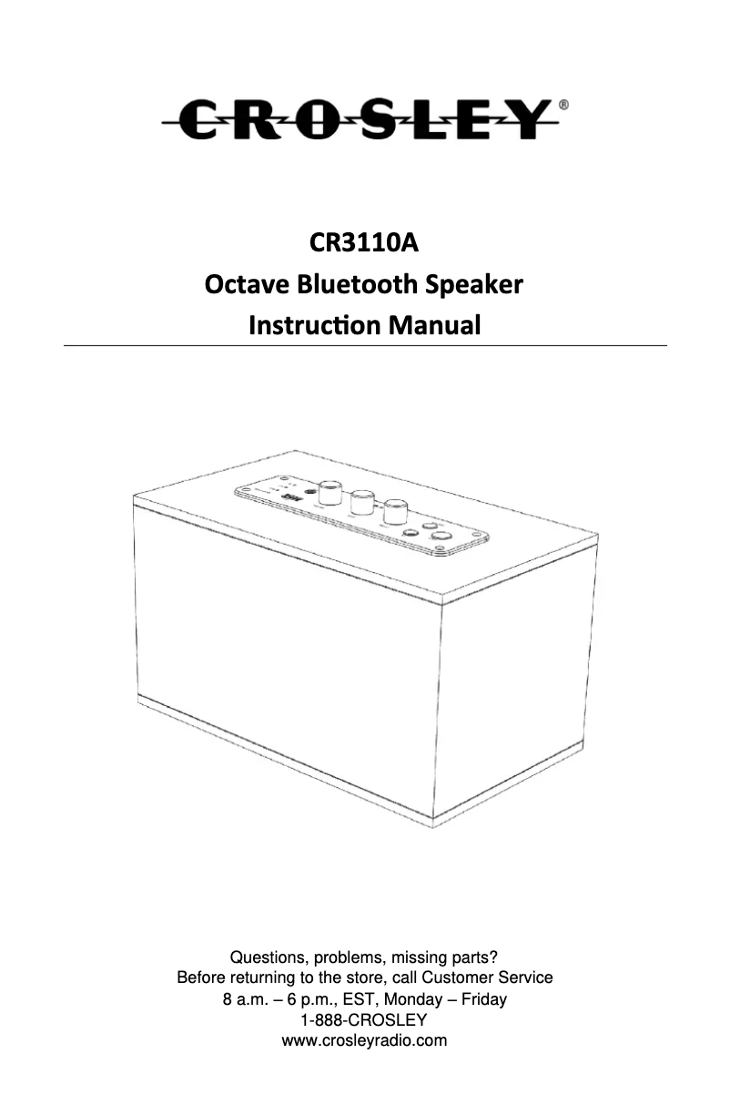 Image de la première page du manuel de l'appareil Octave CR3110A