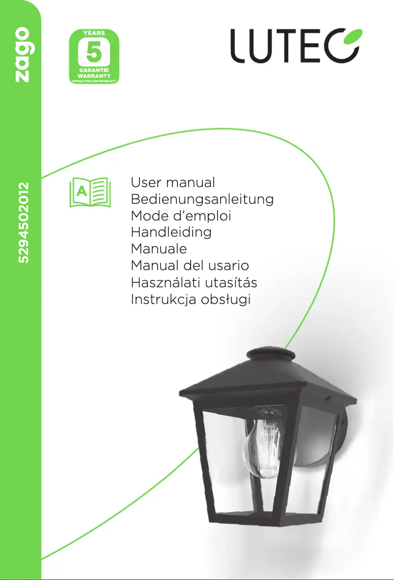 Página 1 del manual Manual de usuario Lutec Zago