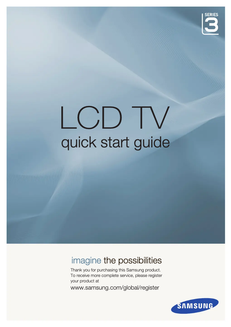 Page n°1 - Guide d'installation Samsung LE37A336J1D