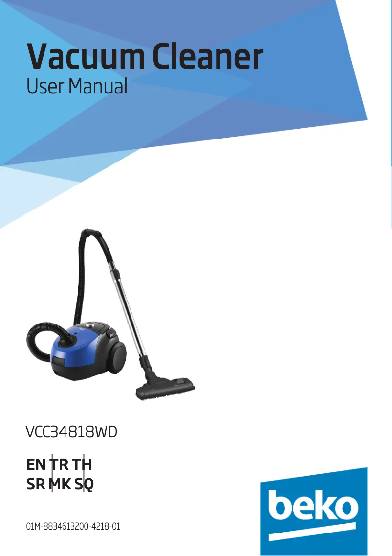 Page n°1 - Manuel utilisateur Beko VCC 34818 WD