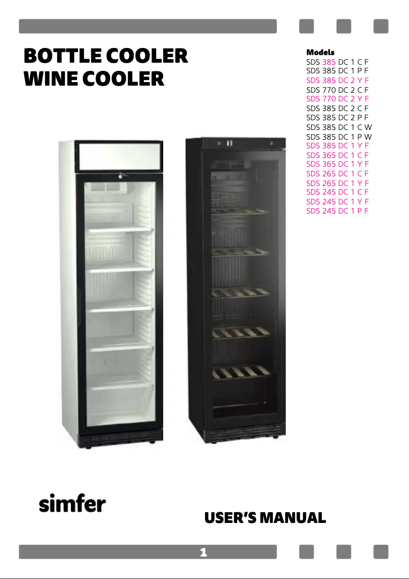 Image de la première page du manuel de l'appareil SDS 385 DC 1 CF