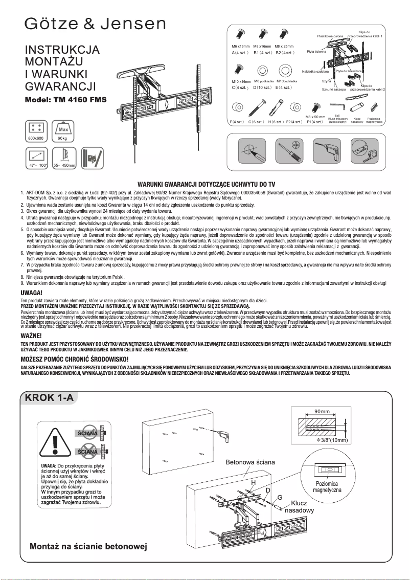 Image de la première page du manuel de l'appareil TM4160FMS