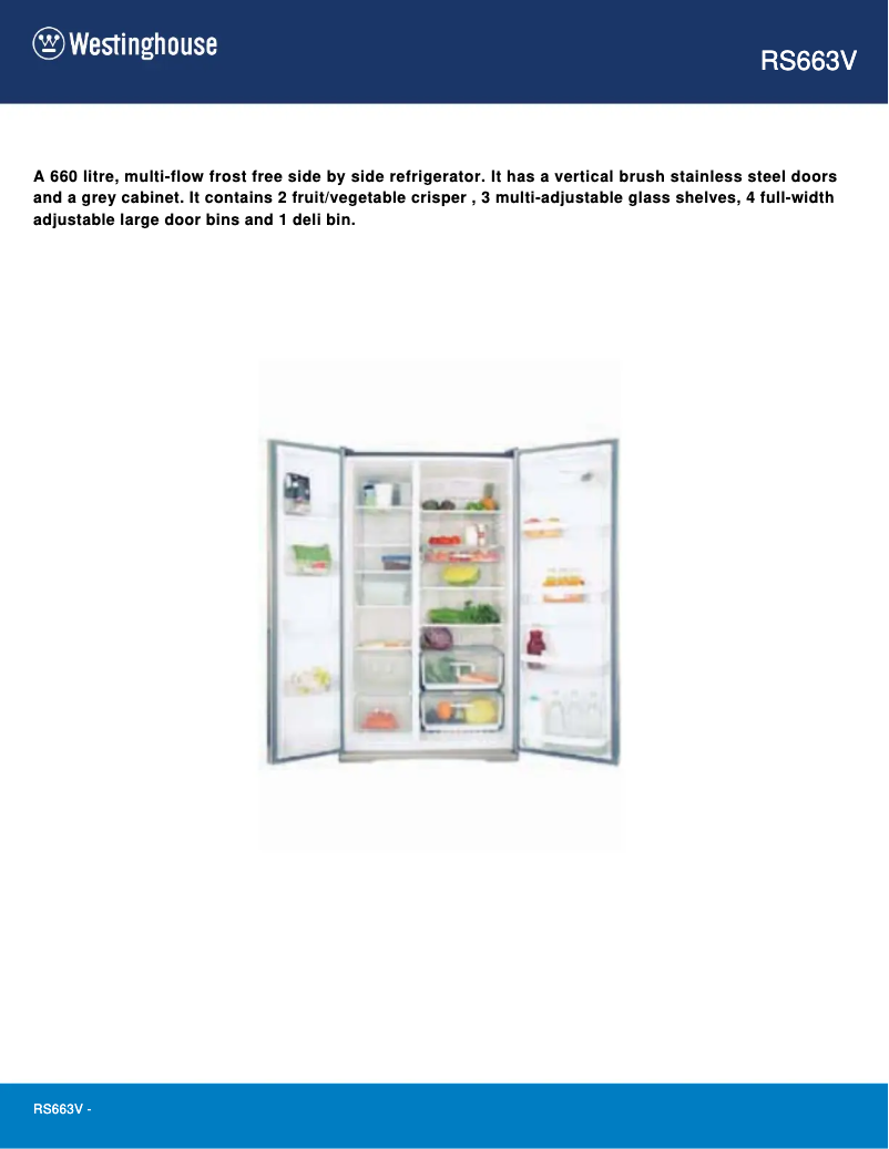 Image de la première page du manuel de l'appareil RS663V