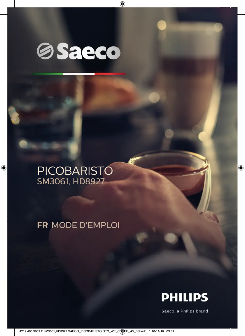 Page n°1 - Manuel utilisateur Philips PicoBarista HD8927