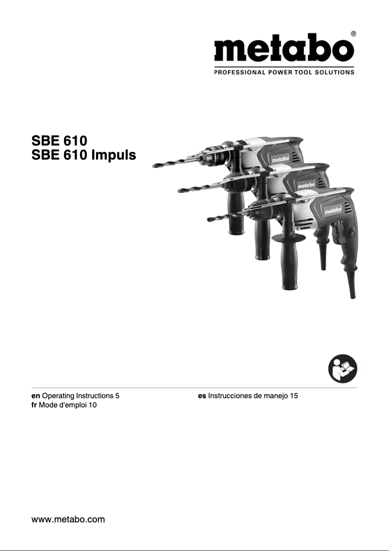 Página 1 del manual Manual de usuario Metabo SBE 610