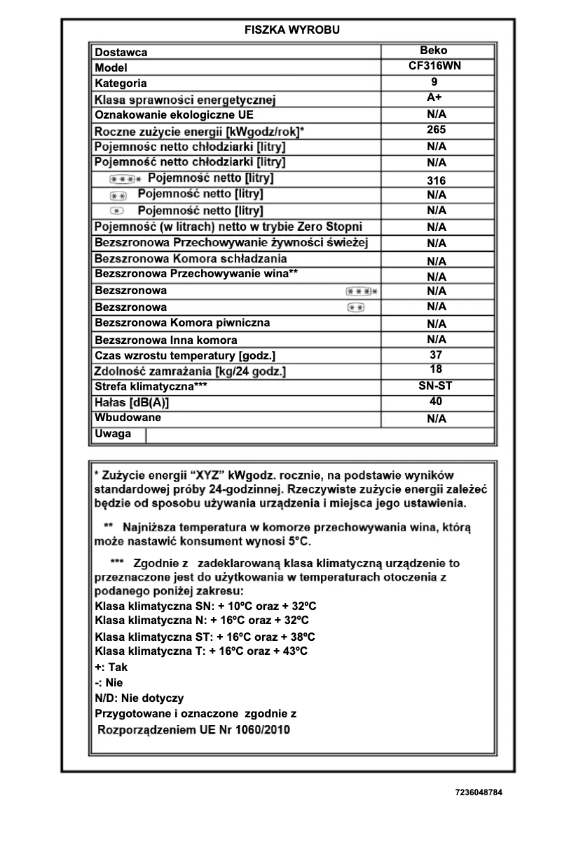 Image de la première page du manuel de l'appareil CF316WN