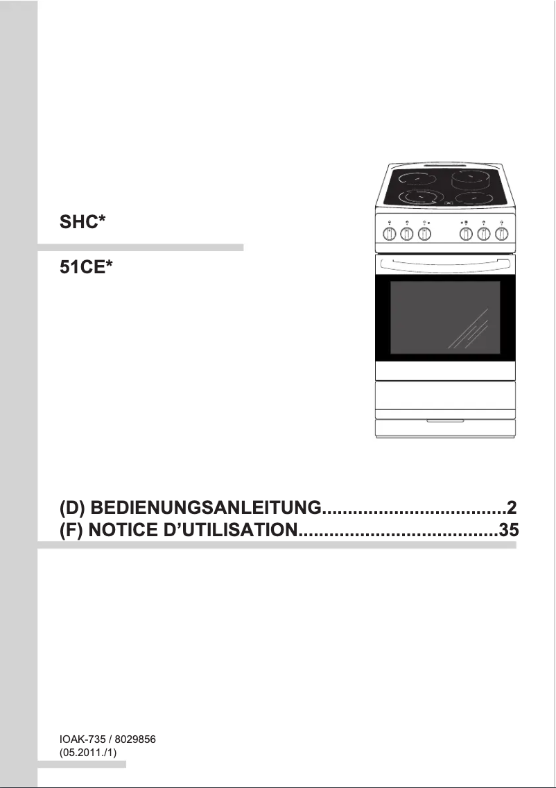 Page 1 de la notice Manuel utilisateur Amica SHC 11197 W