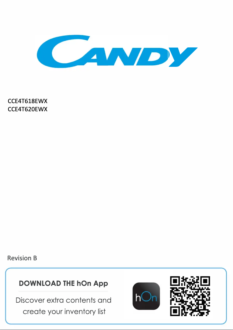 Page n°1 - Manuel utilisateur Candy CCE4T620EWX