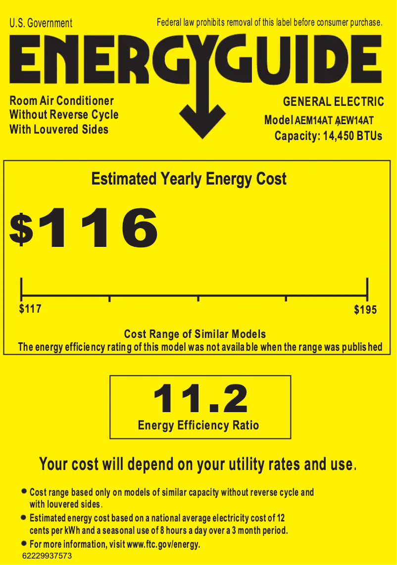 Image de la première page du manuel de l'appareil AEW14AT