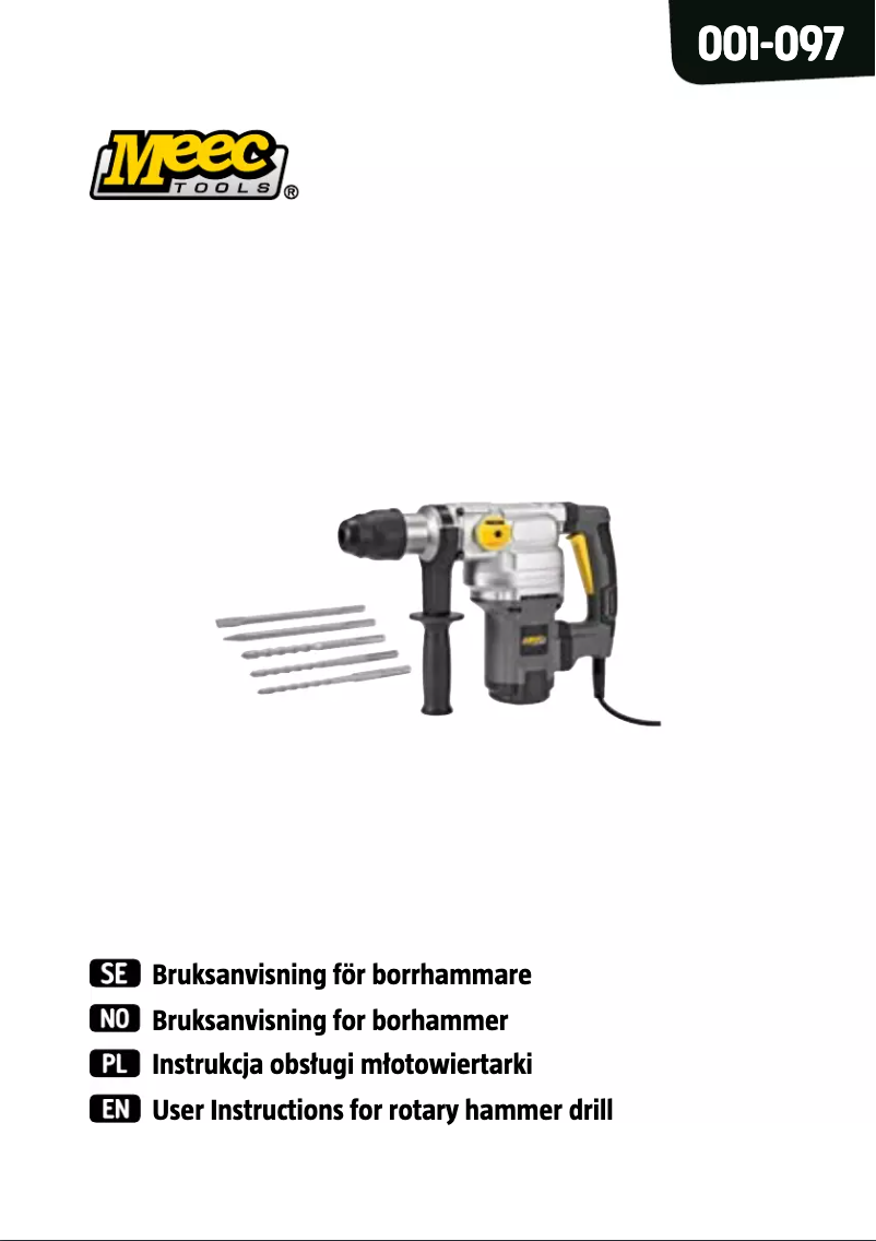 Page n°1 - Manuel utilisateur Meec Tools 001-097