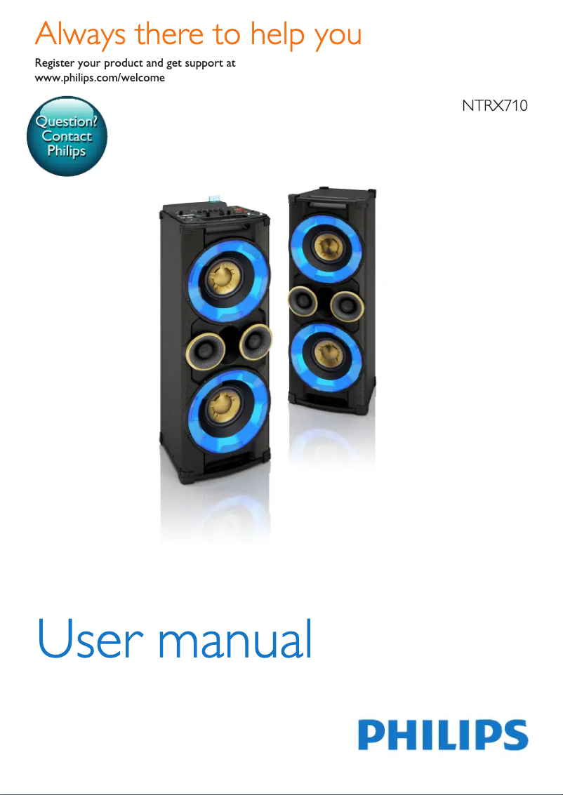 Page n°1 - Manuel utilisateur Philips NTRX710