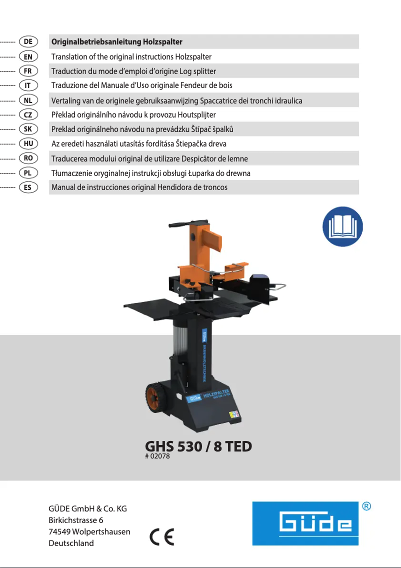 Image de la première page du manuel de l'appareil GHS 530 / 8 TED