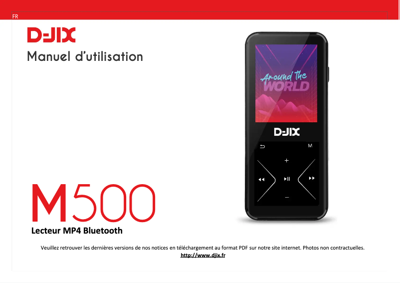 Page 1 de la notice Manuel utilisateur D-Jix M500