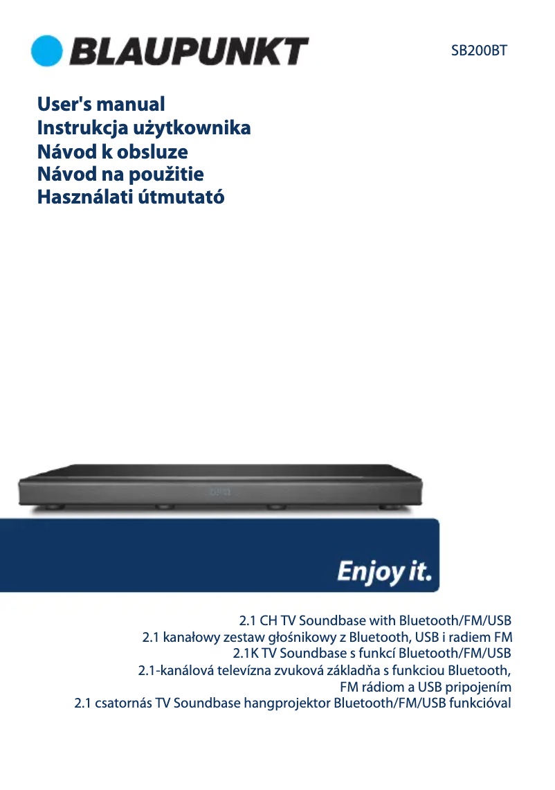 Page 1 de la notice Manuel utilisateur Blaupunkt SB200BT