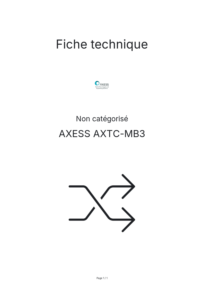 Page n°1 - Fiche technique AXESS AXTC-MB3