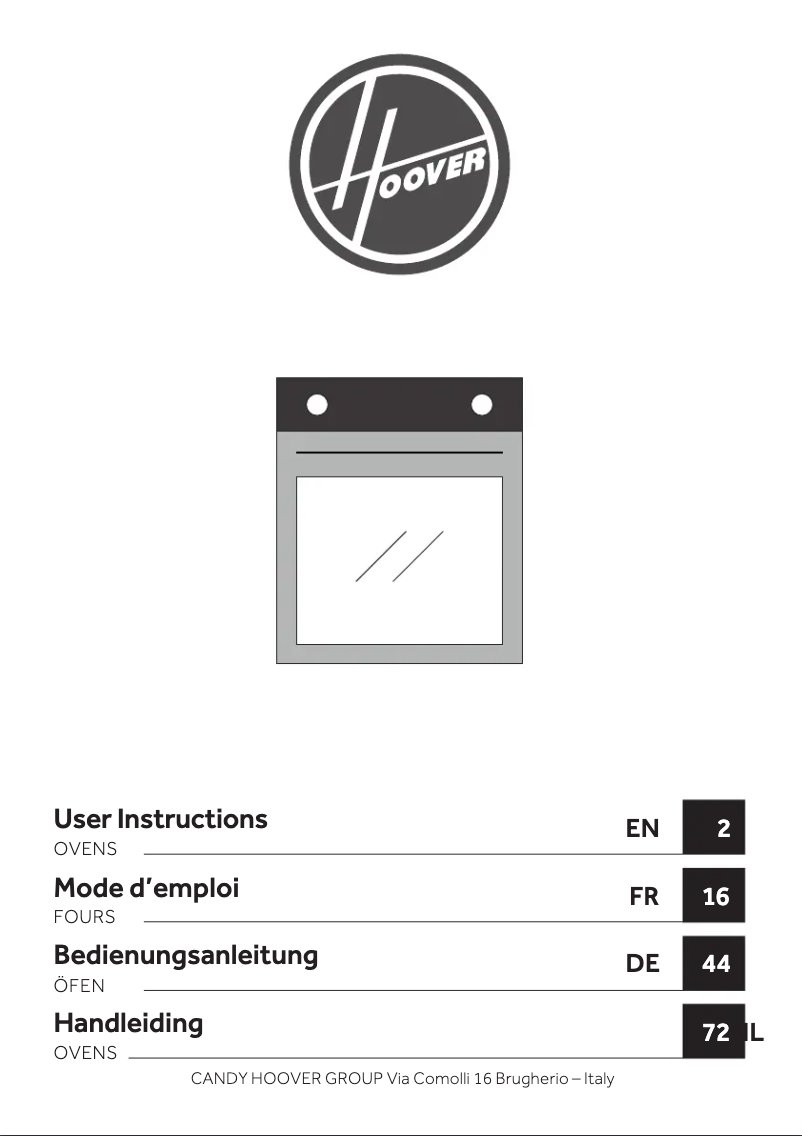 Page n°1 - Manuel utilisateur Hoover H-OVEN 300 HOC3B3058IN